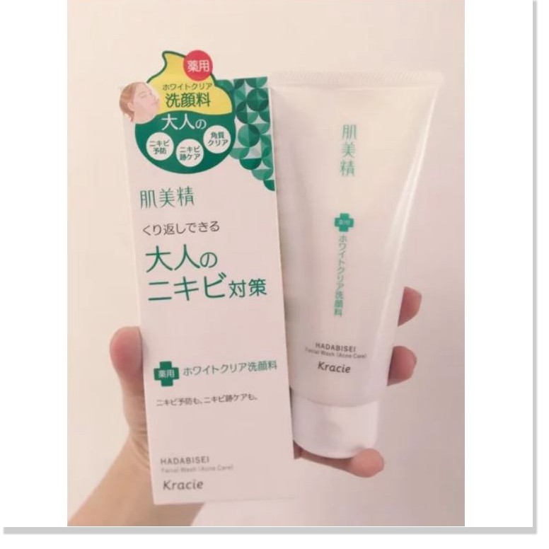 [Mã giảm giá] Sữa Rửa Mặt Mụn Kracie Hadabisei Facial Wash (Acne Care)