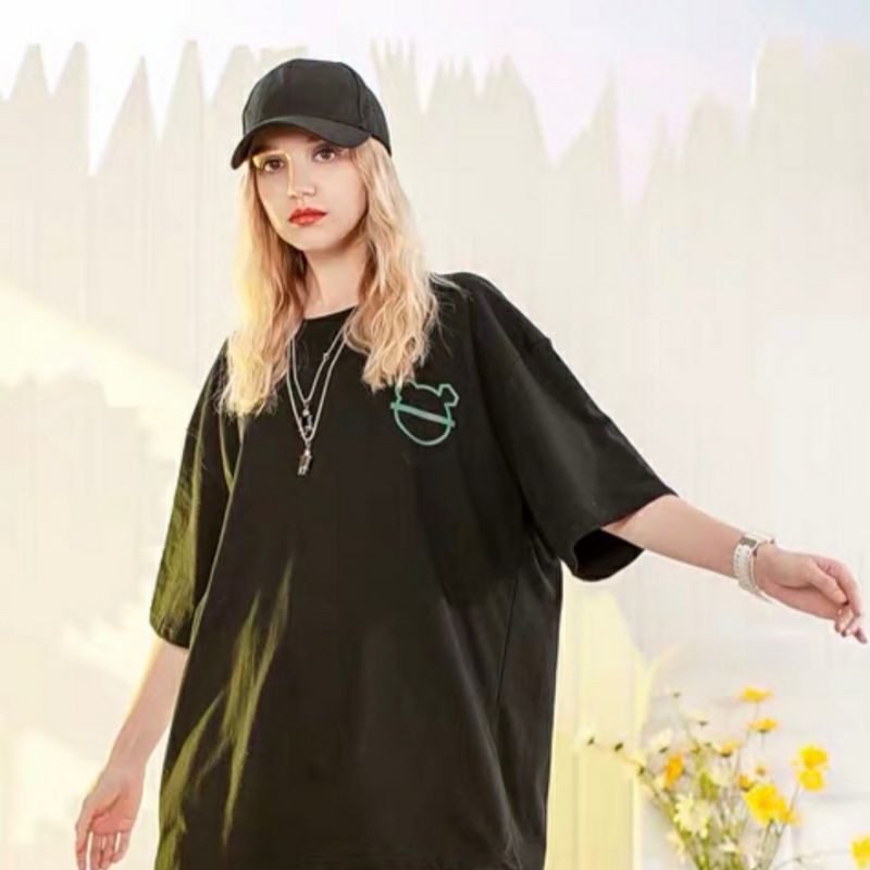 Áo Thun❤  Có size Phản Quang tay lỡ Unisex gấu