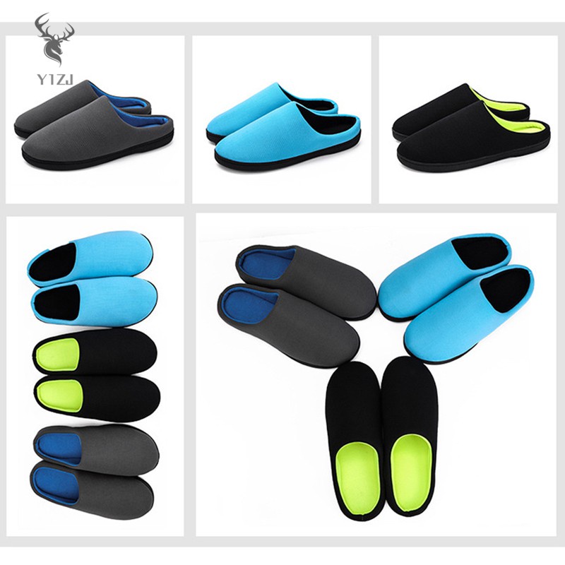 COD&amp; Couple Style Half Drag Cotton Slippers Thickened Warm Winter Supplies Household