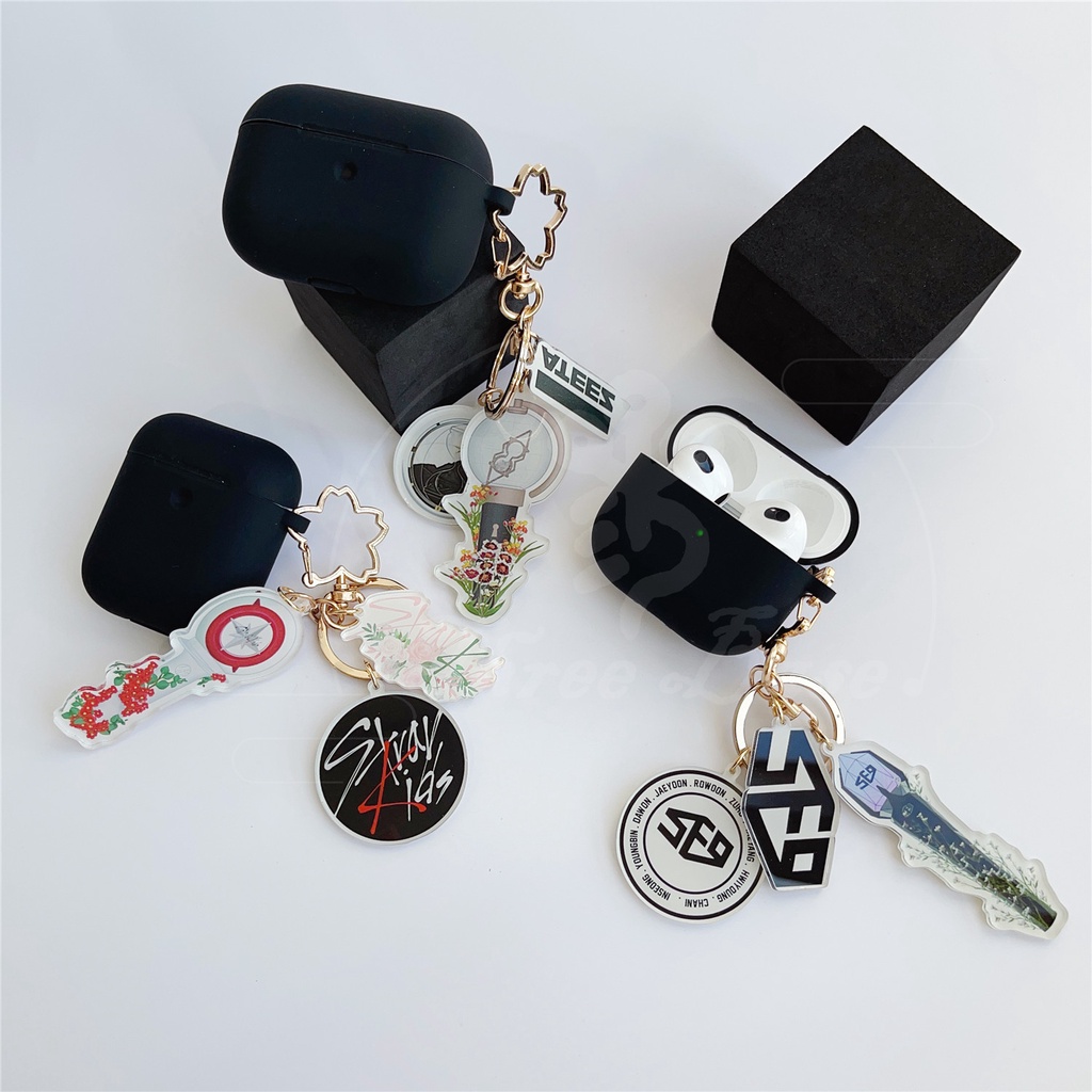 Vỏ Bảo Vệ Hộp Sạc Tai Nghe Airpods 3 pro ASTRO TXT EXO ITZY VELVET MAMAMOO GOT7 MONSTAX E Eunhypen TREASURE SEVENTEEN Không Dây Có Móc Khóa