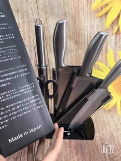 Bộ dao Nhật inox 6 món cao cấp