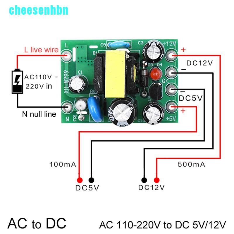 Bảng Mạch Chuyển Đổi Ac110V 220v Sang Dc 12v 0.2a + 5v