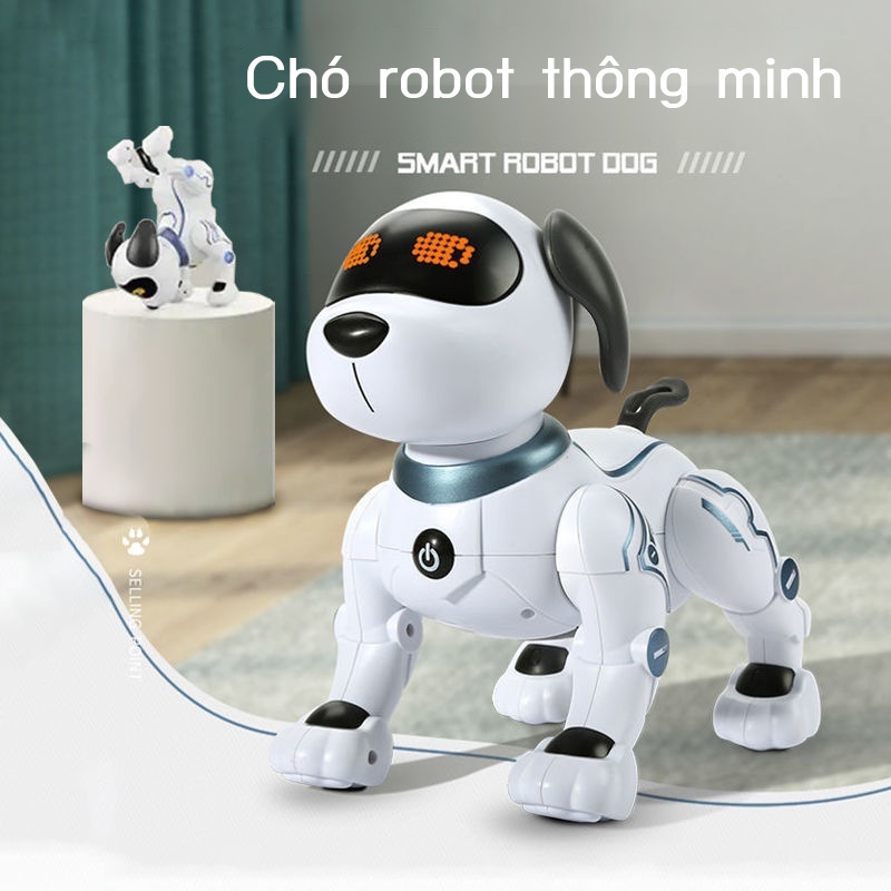YChú chó robot thông minh đá sống biết đi điện hát điều khiển từ xa đồ chơi trẻ em 1 tuổi 2-3 bé trai và gái