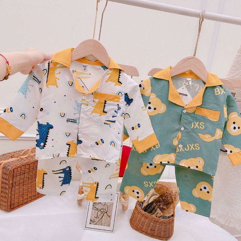 (8-20kg) Đồ bộ cho bé pijama dài tay QATE798 - đồ bộ bé trai và đồ bộ bé gái cộc tay xinh xắn QATE935