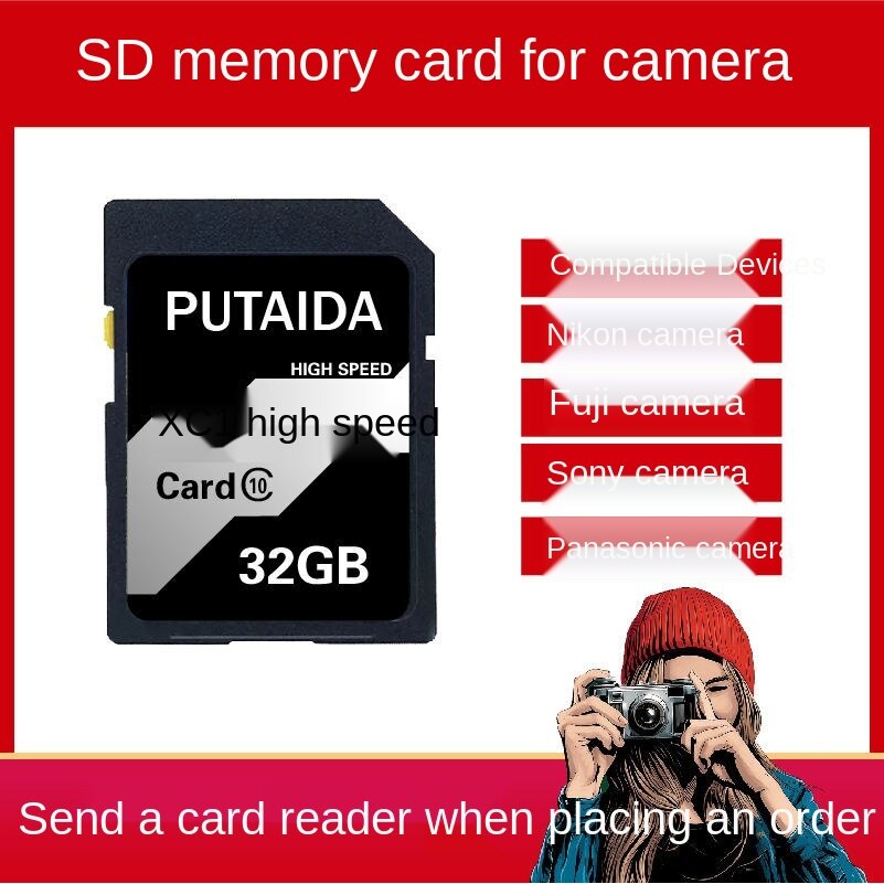 Thẻ Nhớ Máy Ảnh 64g Canon Sony Slr Micro Sd Card 32g