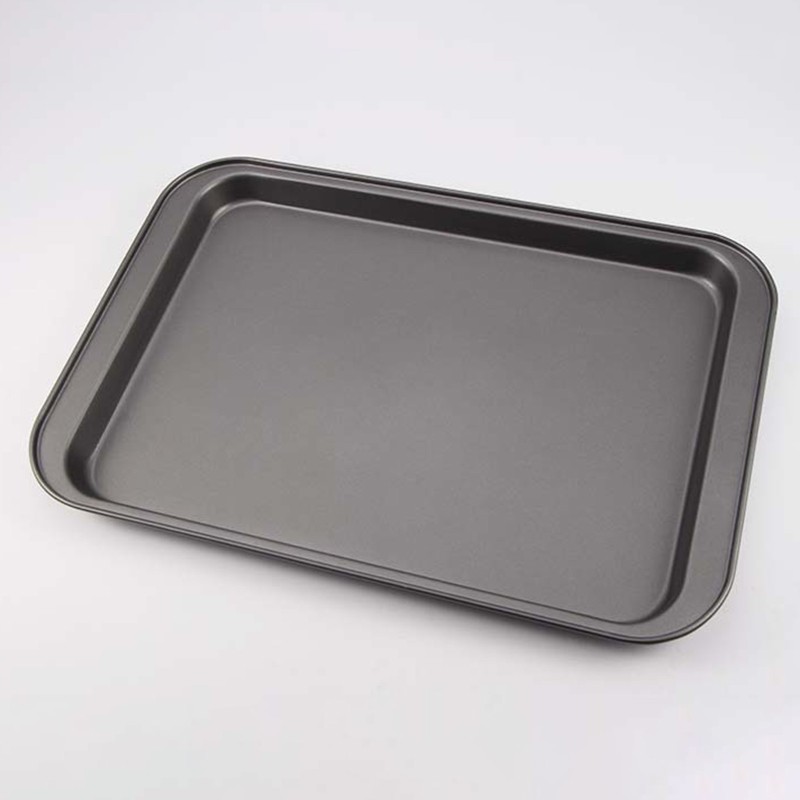 Carbon Steel Rectangle Plate Tray Non Stick Pizza Pan Cake Mold Baking Bakeware