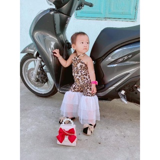 Set áo yếm chanh xả bé gái
