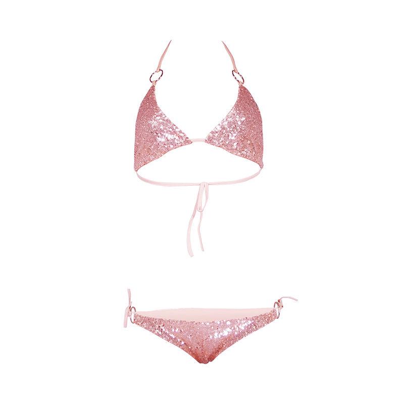 Bikini cổ yếm đính sequin lấp lánh