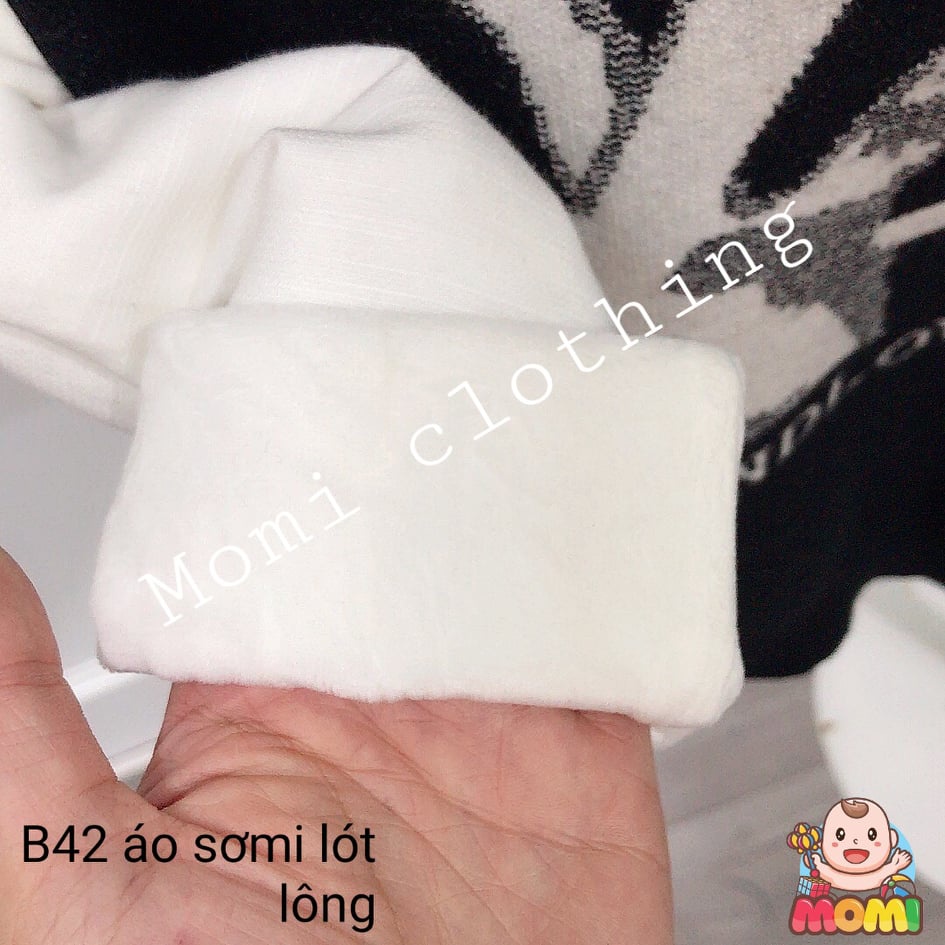 Áo sơ mi len lót lông dành cho bé trai - B42 - CAM KẾT HÀNG QUẢNG CHÂU CHẤT LƯỢNG CAO