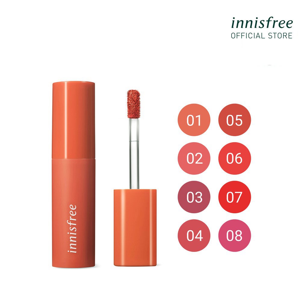 [Mã FMCGMF11 giảm 8% đơn 250K] Son kem lì lâu trôi innisfree Vivid Cotton Ink Blur 4g