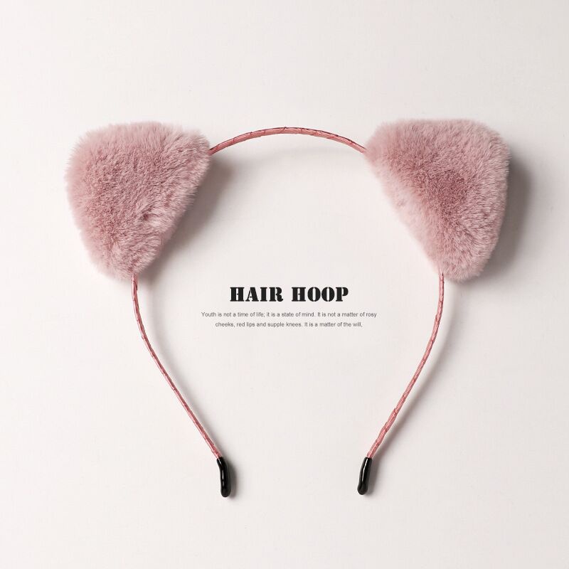 Băng Đô Tai Mèo Phối Lông Hóa Trang Thời Trang Cho Nữ