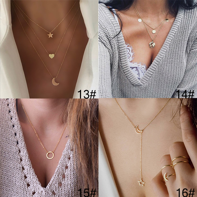 Vòng Cổ Choker Hợp Kim Nhiều Lớp Thời Trang Dành Cho Phụ Nữ