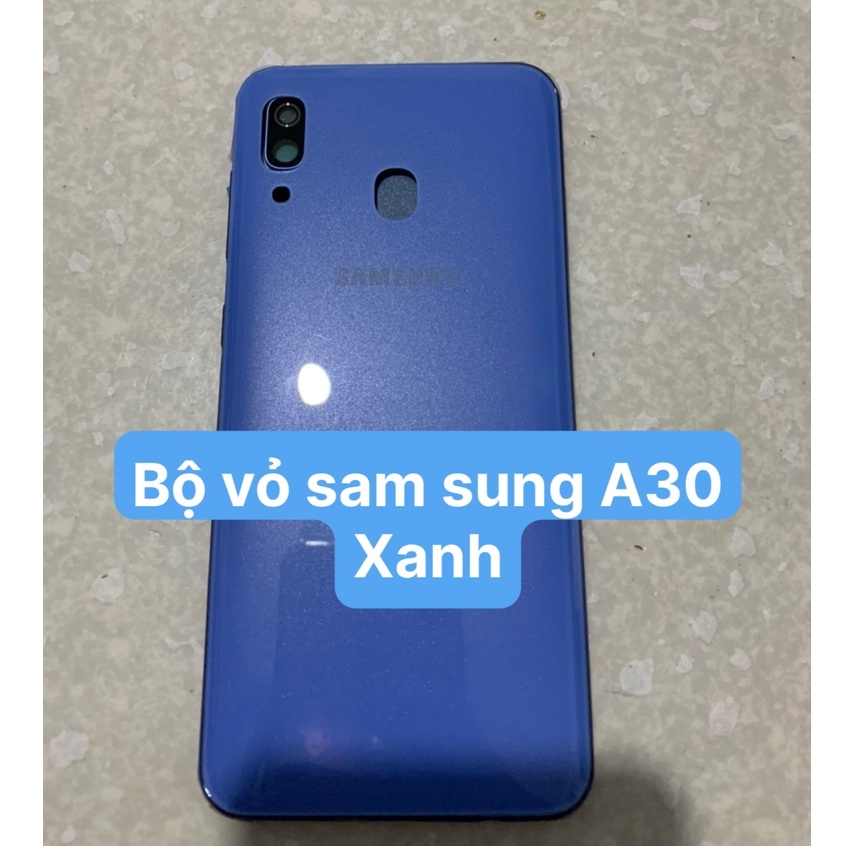 Bộ vỏ samsung A30 - gồm lưng, sườn, phím, kính camera