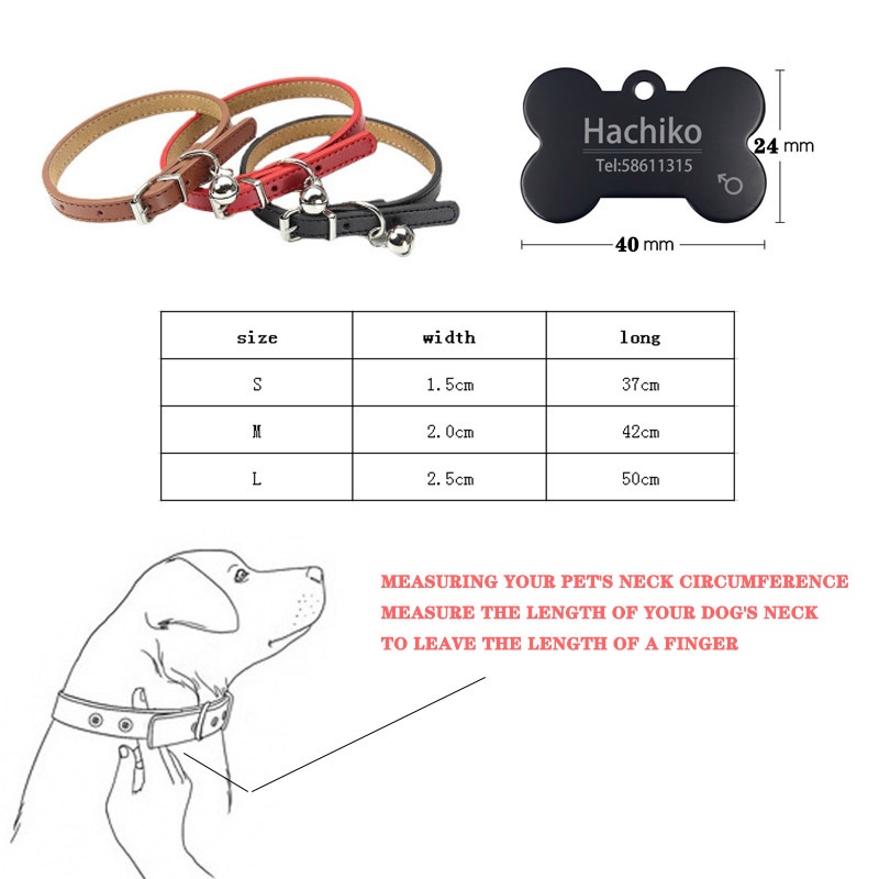 Thẻ Tên Thú Cưng Thẻ Con Chó Xương + Vòng Cổ cho Mèo & Chó
