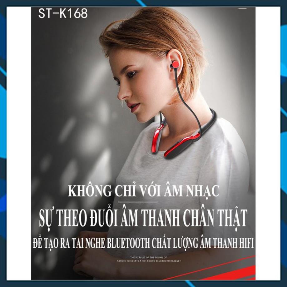 [SIÊU PHẨM 2019] Tai Nghe Bluetooth ST-K168 Chính Hãng Kiểu Dáng Thể Thao, Tích Hợp Chế Độ Nghe Gọi Rảnh Tay Cực Đỉnh