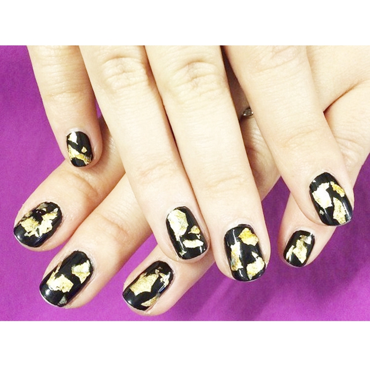 12 hũ đựng lá kim loại dùng trang trí móng với 4 màu tiện dụng