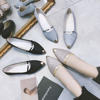 Giày lười/Giày nữ, đế bằng, mũi nhọn, thời trang, phong cách dịu dàng nữ tính, dễ kết hợp, phù hợp cho mùa xuân, mẫu mới