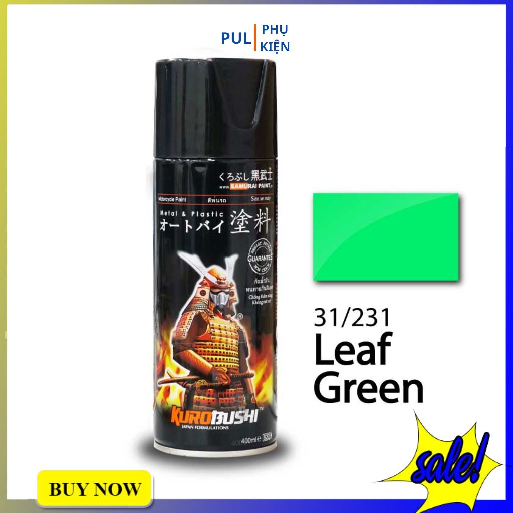 Sơn samurai màu xanh lá nhạt 31/231 làm mới đẹp xe bám tốt chống gỉ sét hàng chính hãng