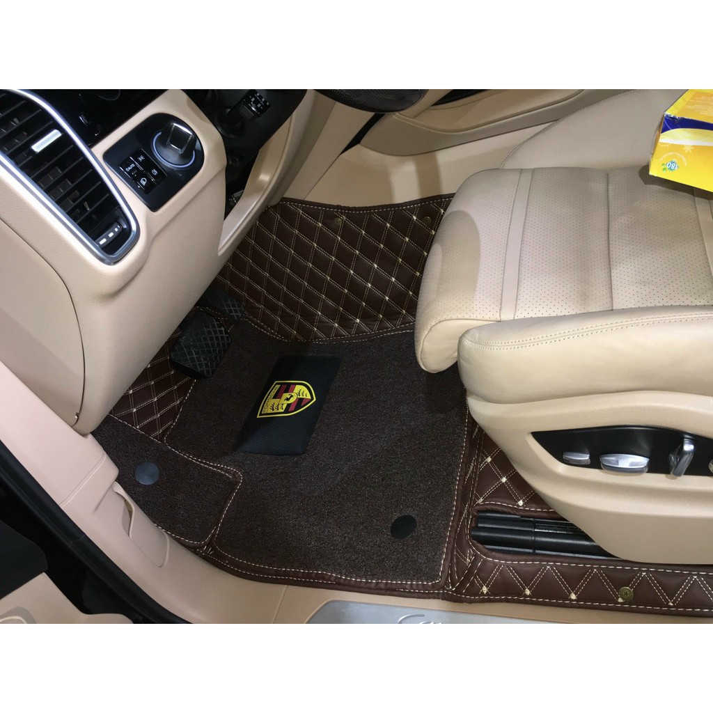 Thảm lót sàn ô tô 6D Porsche Cayenne chống nước, không mùi, phủ kín 90% sàn xe