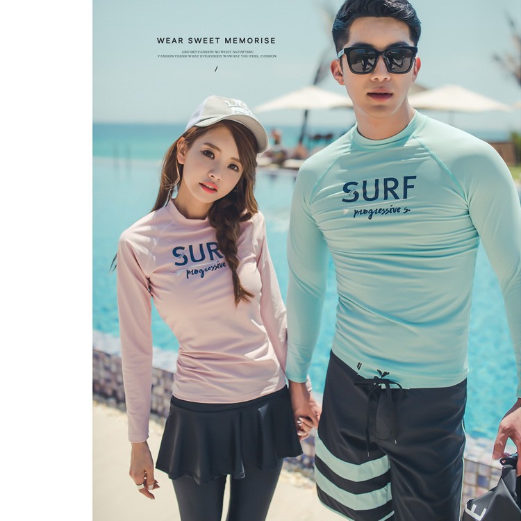 Đồ bơi đôi nam nữ dài tay quần dài phong cách Hàn Quốc màu Pastel nhã nhặn - Hàng nhập khẩu | BigBuy360 - bigbuy360.vn