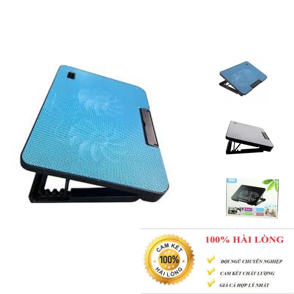 Đế tản nhiệt laptop N99 2 quạt, fan laptop n99 làm mát cực nhanh.bảo hành 3 tháng.shopphukienvtq