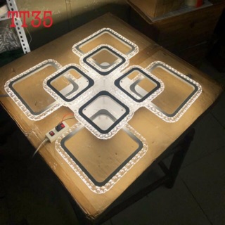 Đèn ốp trần viền pha lê trong suốt