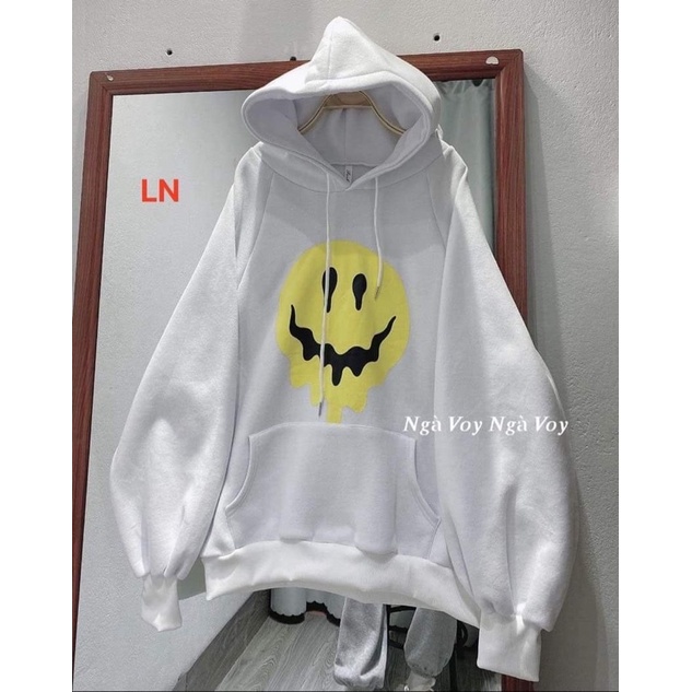 Áo hoodie mặt cười vàng chảy LN11