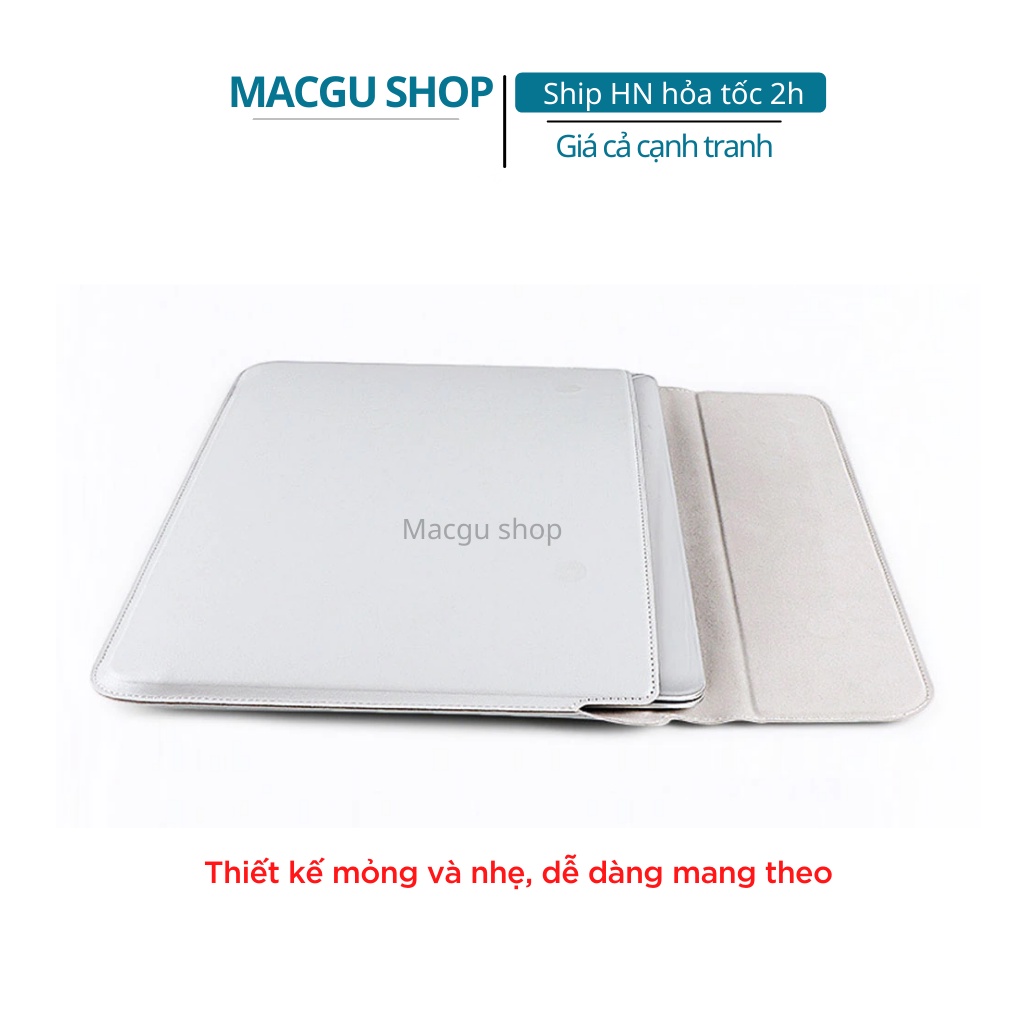 Bao da Macbook, Laptop jquanmel kèm đế kê dựng máy chống sốc pro air m1 m2 13&quot; 14&quot; - B09