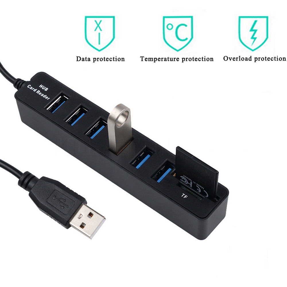 Bộ Chia 6 Cổng Usb 480mbps 2 Trong 1 Sd Tf Usb 2.0 | BigBuy360 - bigbuy360.vn