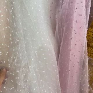 Vải organza hạt 2020