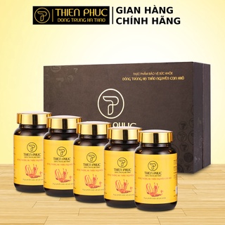 Đông trùng hạ thảo nguyên con thể khô - Chính hãng Thiên Phúc (Hộp 5 lọ)