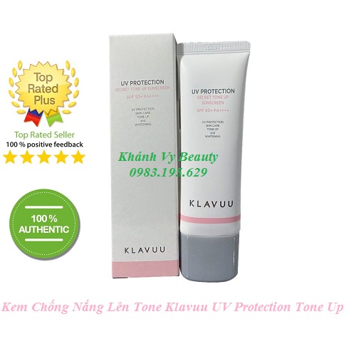 Kem Chống Nắng Klavuu UV Protection Secret Tone Up SPF50+ PA++++