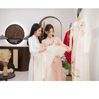 Áo Dài , Áo Cách Tân Lụa Thêu Siêu Sang