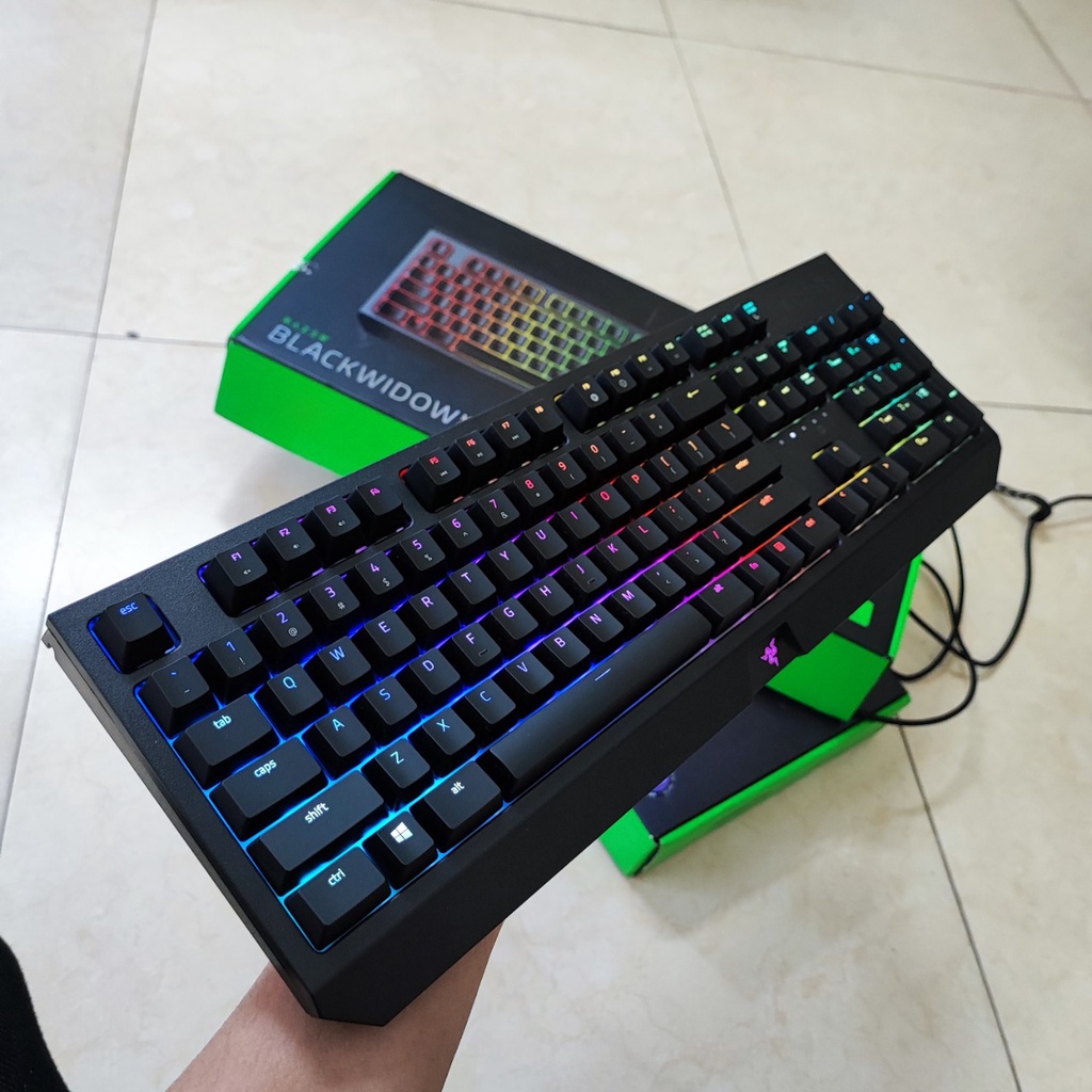 CHÍNH HÃNG RAZER - Bàn phím cơ game Razer Blackwidow Green Switch Chính hãng giá rẻ