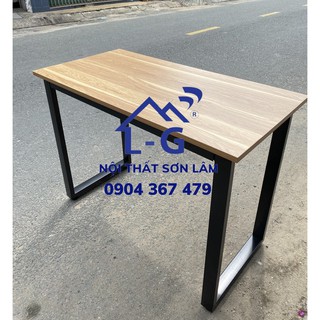 Bàn làm việc chân sắt 1M giá rẻ - bàn văn phòng ván MFC chống trầy