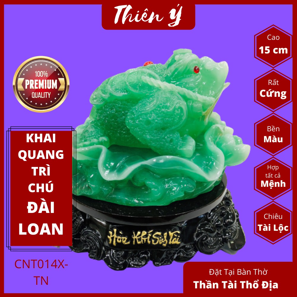 [Hỗ Trợ Khai Quang] Cóc Ngậm Tiền - Thiềm Thừ - Cóc Ba Chân Phong Thủy- cao 9 cm-CNT014D-TN-Đồ Thờ Thiên Ý