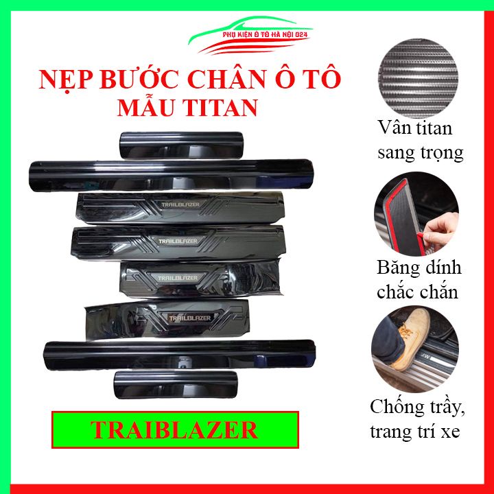 Ốp bậc cửa nẹp bước chân TITAN ô tô TrailBlazer chống trầy bảo vệ xe