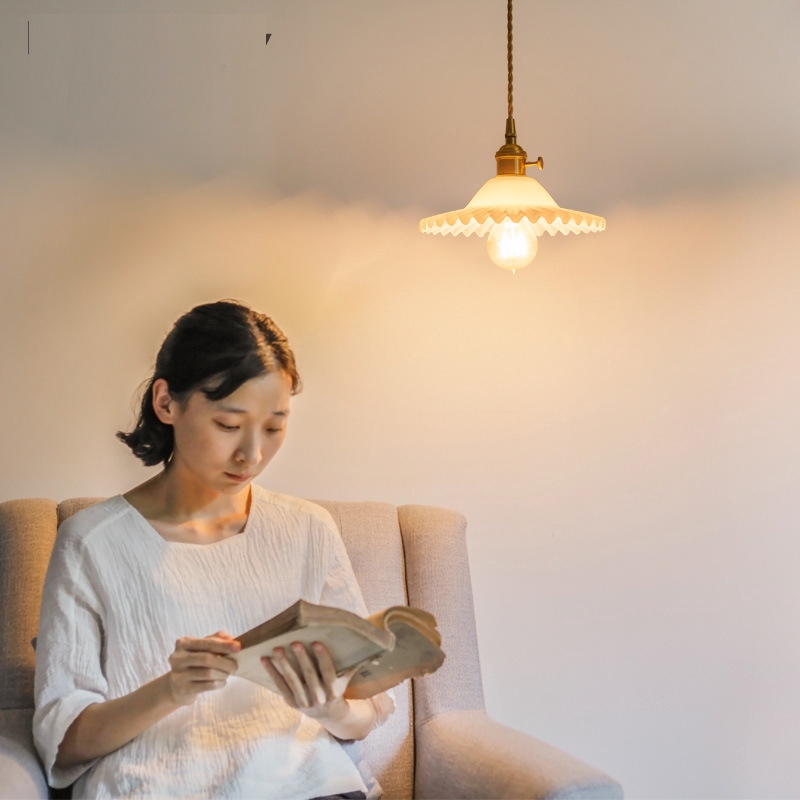 Vintage đèn chùm thủy tinh, đèn chùm cổ