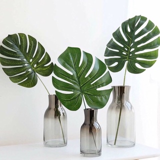 Lá cây giả trang trí nhà Lá rùa 2 màu cắm kèm hoa lá giả trang trí, decor chụp ảnh, nhà cửa, cửa hàng