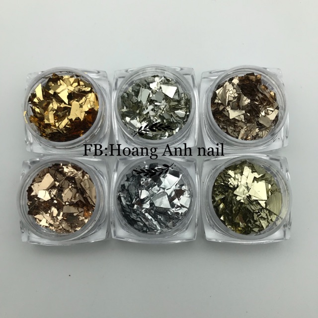 Kim tuyến thủy tinh 6 màu siêu sáng trang trí mong tay