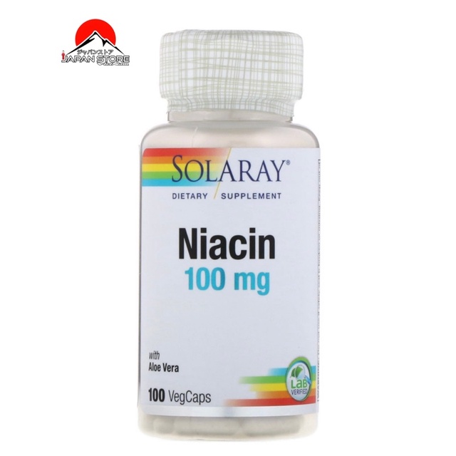 Viên Niacin 100mg  & 500mg SOLARAY ngừa mụn