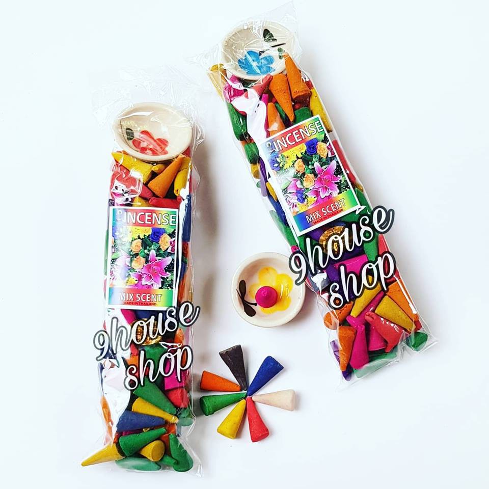 01 Gói Trầm Hương Nụ MIX SCENT Nhiều Hương Hoa Thái Lan (100 nụ kèm chén sứ)