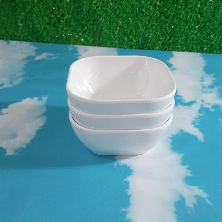 Chén vuông CV20 Horace nhựa Melamine màu trắng sáng Cao Cấp- Sang trọng