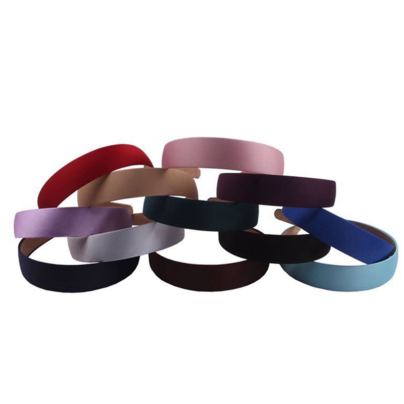 Tmdbyx Băng đô cài tóc vải Satin bản rộng thời trang dành cho nữ