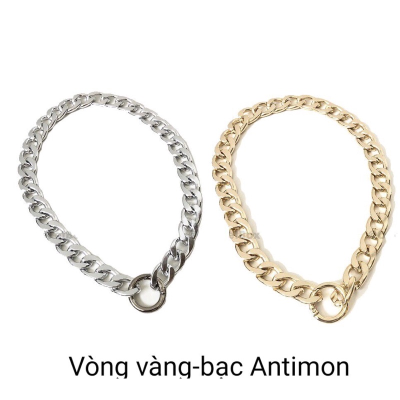 vòng vàng bạc kim loại cho thú cưng