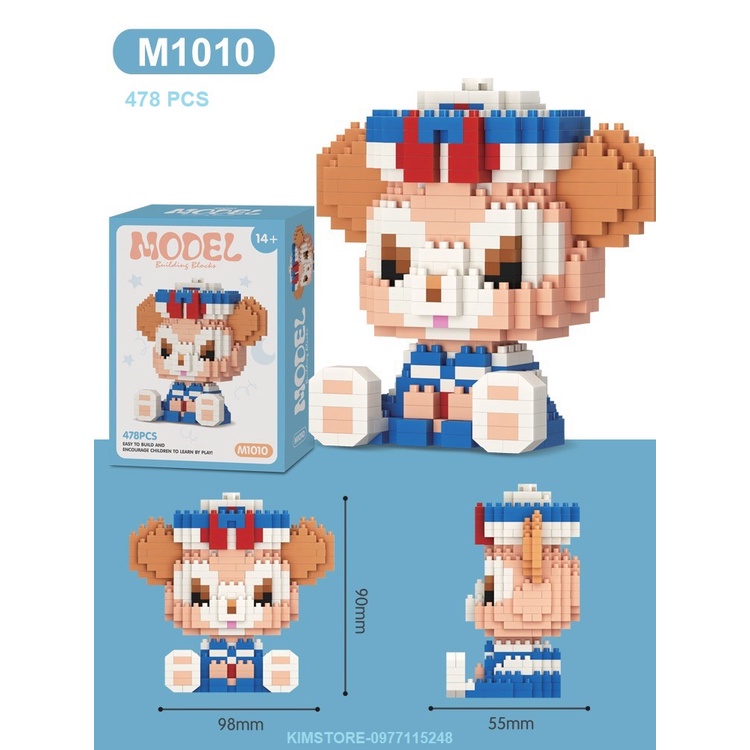 Bộ mô hình đồ chơi lắp ráp ghép hình lego 3D mini hoạt hình dễ thương cho bé trai bé gái