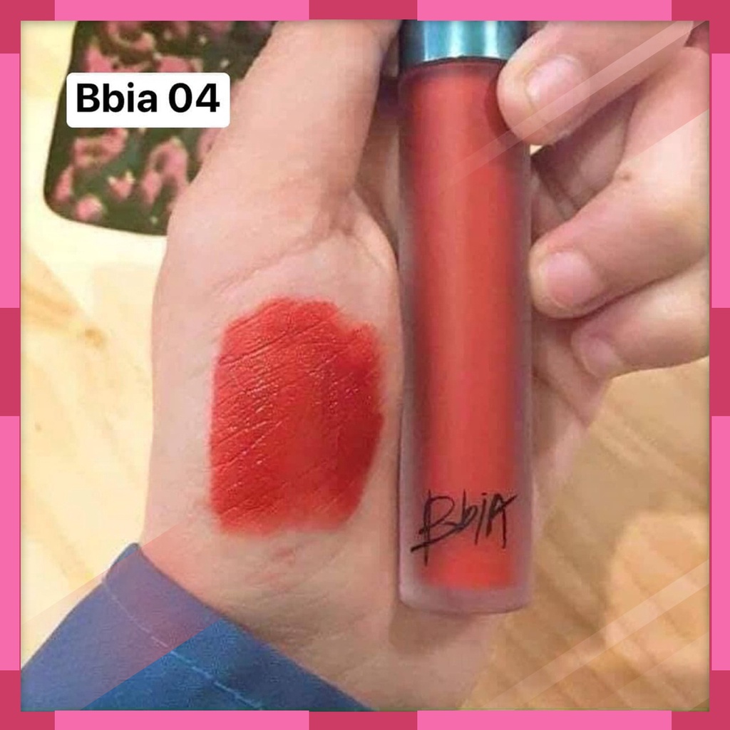 Màu 04 - Son kem lì Bbia Last Velvet Lip Tint No.04 Extra Mood -  Cam Đào - Son Bbia last velvet Extra Mood 04 - Cam Đào