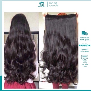 Tóc giả nữ kẹp ❤️FREESHIP❤️ Tóc giả kẹp xoăn dài, k60