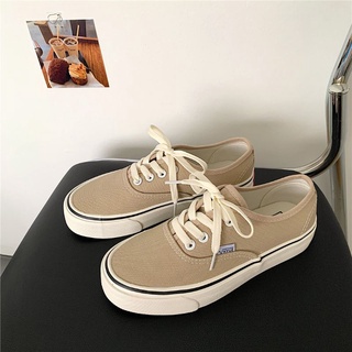 [SẴN] Giày đế bằng ulzzang màu nâu be cà phê sữa (khaki), có ảnh thật