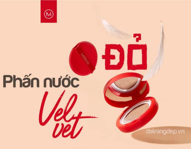 Phấn nước che khuyết điểm Missha đỏ - Velvet Finish Cushion